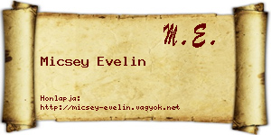 Micsey Evelin névjegykártya