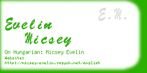 evelin micsey business card